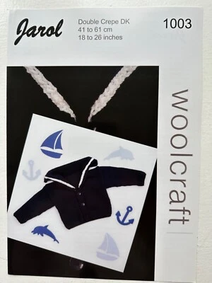 £3.30 • Buy Jarol Woolcraft 1003 NAUTICAL Sailor BABY CARDIGAN Knitting Pattern