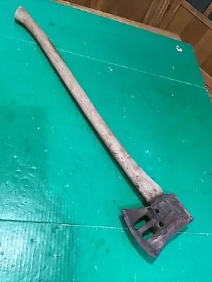 VINTAGE Chopper 1 Log Splitting Axe Maul W/Original Handle FOR REBUILD • $49.95