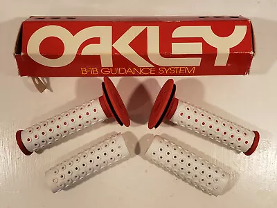 Oakley B-1B Grips 1980's NOS Red With White Sleeves And Replacement Sleeves.  • $684.95