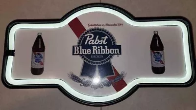 Pabst Blue Ribbon 17  X 10  Sign Illuminated Led Man Cave Sign. • $40