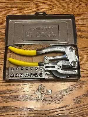 Roper Whitney Jr 5 Hand Hole Punch Complete Die Set Metal Case Works FREE SHIP • $79.95