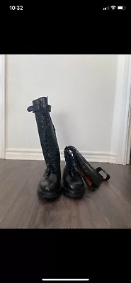 Black Lace Up Frye Boots • $140