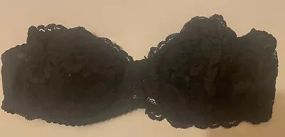 Y2K Vtg  Secret Treasures Strapless Balconette Bra 36C Black U/W • $19