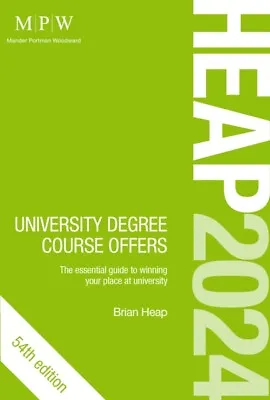  HEAP 2024 University Degree Course Offers By Brian Heap 9781912943906 NEW Book • £50.77