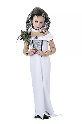 Girls Childs Childrens Halloween Dead Corpse Bride Ghost Fancy Dress Costume 4-9 • $31.73