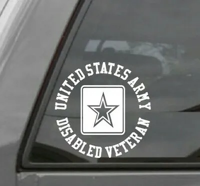 UNITED STATES ARMY DISABLED VETERAN Vinyl Window Decal Sticker U.S. ARMY  • $3.75