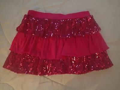 Girls Xl14/16 Monster High Pink Sparkle Skort Shorts Skirt School Play Halloween • $6