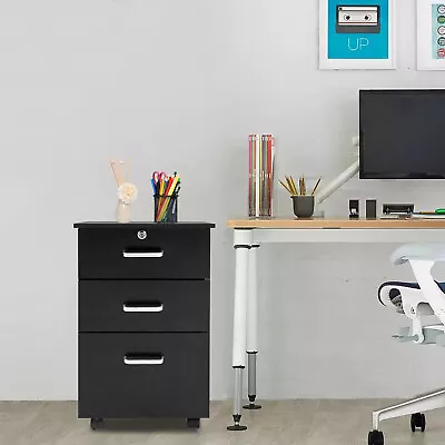 Filing Cabinet 3-Drawer Organizer File Vertical Office Storage W/ Lock Durable • $78