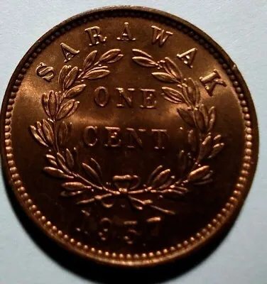 Malayasia-Sarawak 1937 One Cent BU/UNC  22-1-229 • $107.99