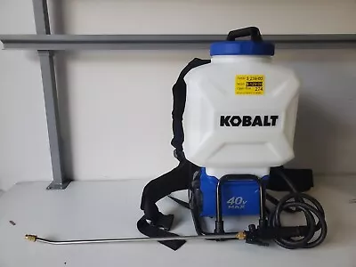 Kobalt 40 Volt Max Backpack Chemical Sprayer 4 Gallon Capacity Up To 70 Psi  • $129