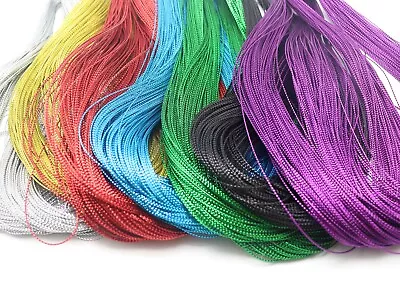 100 Yards 1mm Metallic Thread Jewelry String Beading Cord For Gift Tag Card • £2.90