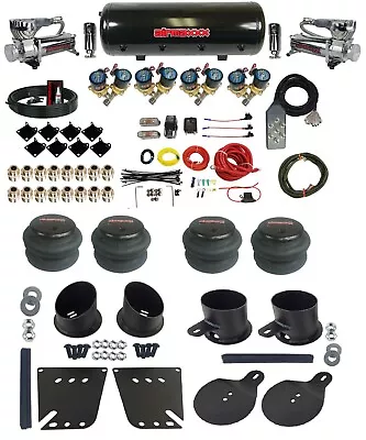 Complete 1/2  Fast Valve Air Ride Suspension Kit 8 Gal Tank 1958-64 Chevy Cars • $1409.88