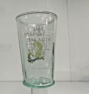 Bacardi Drinking Glass  Bat Dev Logo Drinking Glass Tumbler Green Tinted • $15