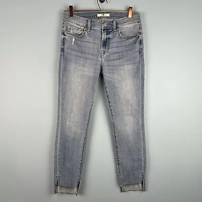 7 For All Mankind Mid Rise Ankle Gwenevere Womens Light Wash Blue Jeans Sz 28 • $22.95