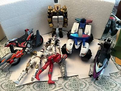 Lot Of Vintage Power Rangers Action Figures Motorcycle Bikes  SPD Bandai 2004-06 • $9.99