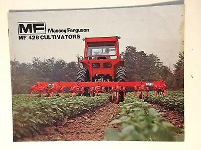 Massey-Ferguson MF 428 Cultivators Color Brochure 10 Pg '77 2-8 Row 1085 Tractor • $19.99