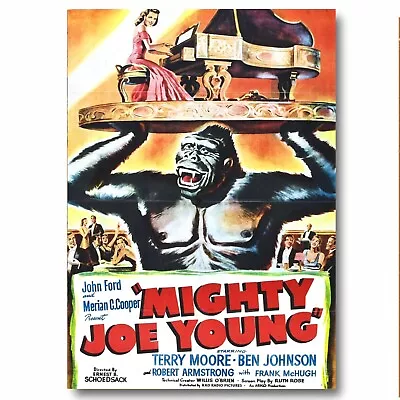 Mighty Joe Young 1949 Retro Movie Artwork Poster Print On Sheet Metal Sign • £9.99