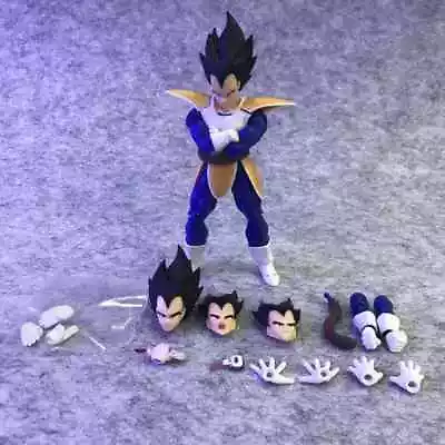 SHF Dragon Ball Majin Vegeta Super Saiyan Figure Dragon Ball Super Black Hair • $35.99