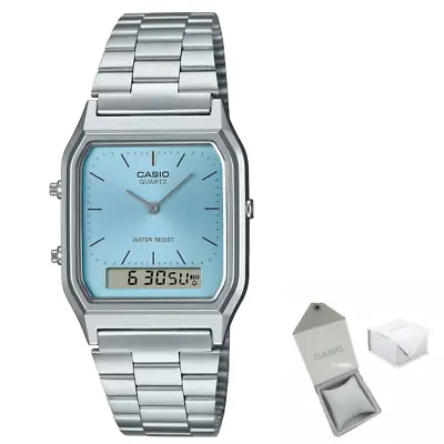 Casio New AQ-230A-2A1 Retro Digital Analog Alarm Mens Watch AQ230 • $49.99