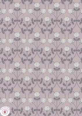 Lewis & Irene HONEY BEES 653.2 Lavender Gold Metallic CLOVER  Quilt Fabric BEES • $6.35