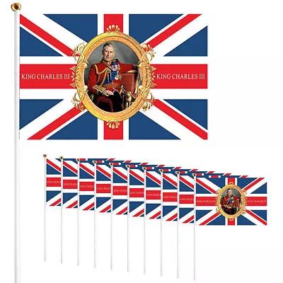 Union Jack Flag Small Hand Waving Party Event Britain Celebration King CharlesUK • £1.99