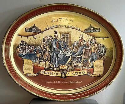 Vintage 1992 Miller High Life Beer Tray 1776 Birth Of A Nation  • $9.99