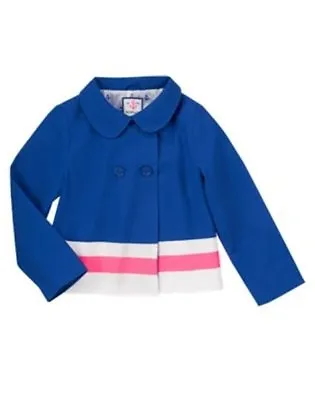 NWT Gymboree Blue Peaccoat Jacket Blazer Stripes And Anchors Girl 5-6  • $14.98