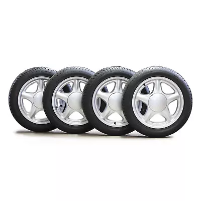 1979-1993 Mustang Pony Wheel & Tire Pkg 4 Lug Silver- Riken Raptor ZR A/S - 17X8 • $999.99