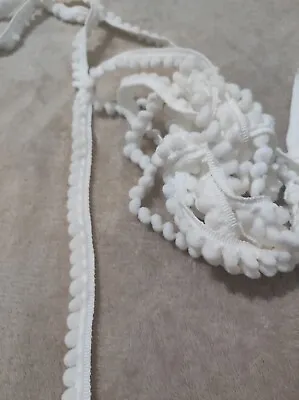 £1.99 • Buy 1yard Mini Pom Pom White Trim Sewing Craft Bobble Fringe Lace