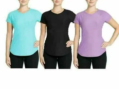 £19.41 • Buy 3 PACK Kirkland Signature Women's Ladies Active T-Shirt V-Neck Soft Fabric M