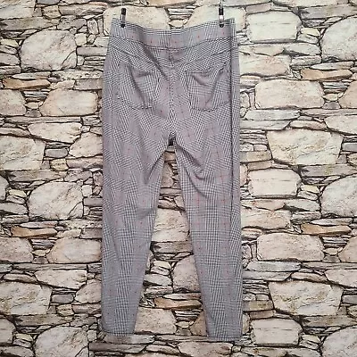 Seven7 Womens Pull On Leggings Pants Size L Gray Houndstooth Stretch Pockets • $14.98