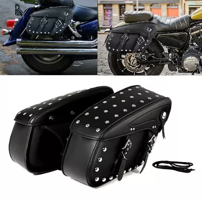 Motorcycle Saddlebags For Yamaha V Star XVS 650 950 1100 1300 Custom Classic • $119.59