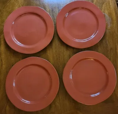 Set Of 4 Vietri Cucina Fresca Paprika Red Large Dinner Plates Italy 12”  #2 • $124.99