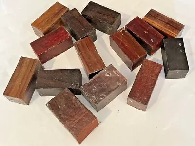 14 Pieces Lot Wine Bottle Stopper Blanks Mixed Exotic Woods Cabinetry Door Knobs • $64.95