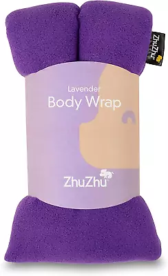 Zhu-Zhu Lavender Body Wrap - Microwavable Wheat Bag - Purple Fleece - Soothing • £13.36