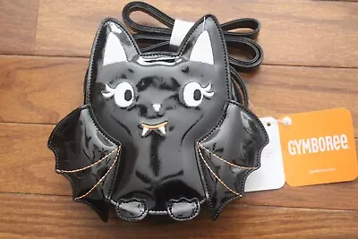 Gymboree Girls Shiny Black Patent Leather Bat Purse Bag Long Strap New • $19.99