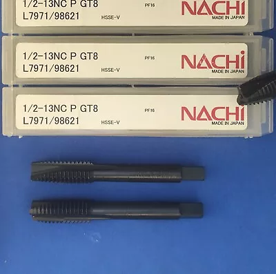 NACHI  1/2” - 13 NC  Plug Taps; L7971 - 98621; GT8 ; HSSE-V🎯Machinist • $27.30