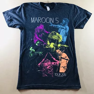 Maroon 5 Shirt Adult S 2015 Concert Tee Rock Music Gray 50/50 American Apparel  • $6.32