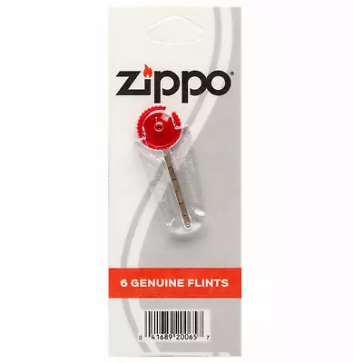 Zippo Flint ORIGINAL GENUINE 6 FLINTS For Zippo Fluid Lighter FLINT Refill • $6.99