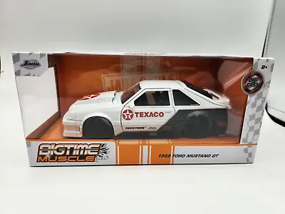 Jada Bigtime Muscle 1989 Ford Mustang Gt 1/24 Texaco White / Matte Black 35032 • $30.59