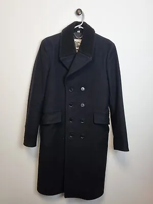 Vintage Burberry London Mens 100% Wool Winter Pea Coat Size IT 48 UK Medium  • $227.27