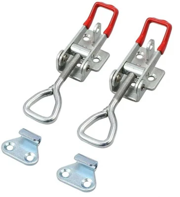 $20 • Buy 2x TRAILER LARGE ZINC FINISH TOOL BOX TOGGLE LATCH OVER CENTRE FASTENER 150MM