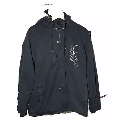 METAL MULISHA Thick Black Hooded Jacket Men’s Size Large • $58