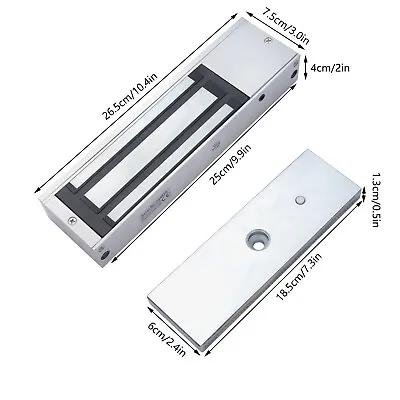 Magnetic Door Lock Waterproof Access Control Aluminum Alloy Door Lock 1100 Lbs  • $49.01