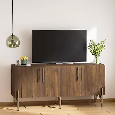 Mid Century Modern TV Stand For Tvs Up To 65  Sideboard Buffet Cabinet With Sto • $283.99