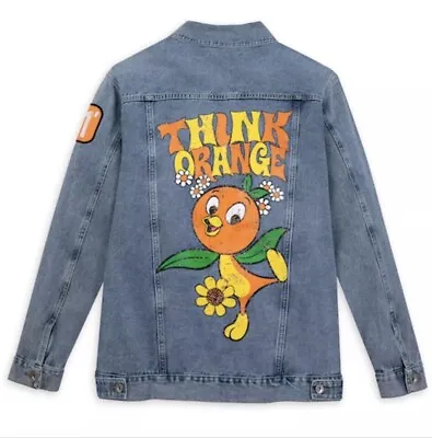 $79.97 • Buy Disney VAULT 50th Orange Bird Distressed Oversize Denim Jacket Medium - BNWT