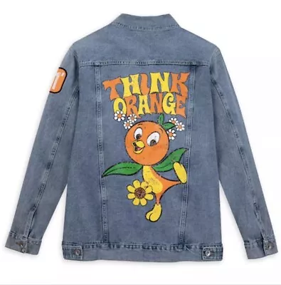 $79.97 • Buy Disney VAULT 50th Orange Bird Distressed Oversize Denim Jacket Medium - BNWT