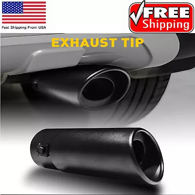 Outlet Tailpipe Matte Black Stainless Steel Exhaust Tip Fit For 1.5-2.4inch USA • $13.29