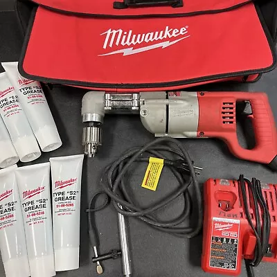 Milwaukee 1107-1 Right Angle Drill Case Charger Grease Bundle • $109