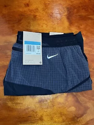 $75 Mens Size M Nike Trail Second Sunrise 5” Black Running Shorts DV9311 010 • $48.99